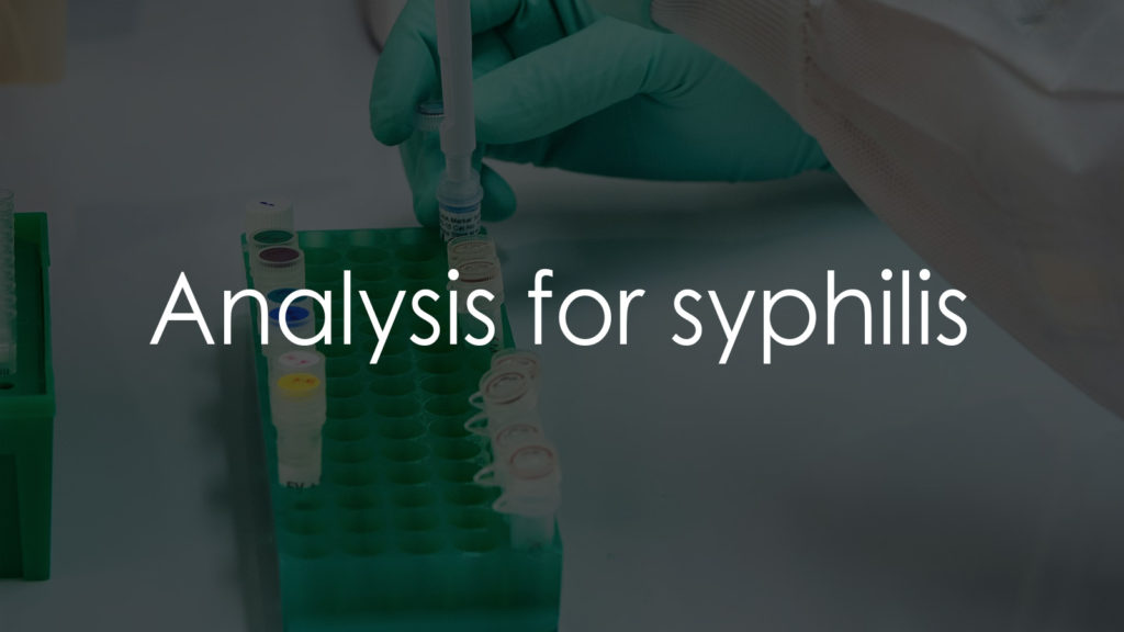 Analysis for syphilis